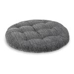 Casa si Gradina - Textile si covoare - Perne si pilote - Perne decorative - Perna scaun, model rotund, culoare gri, dimensiune 38 x 5cm, material bumbac - Infinity.ro