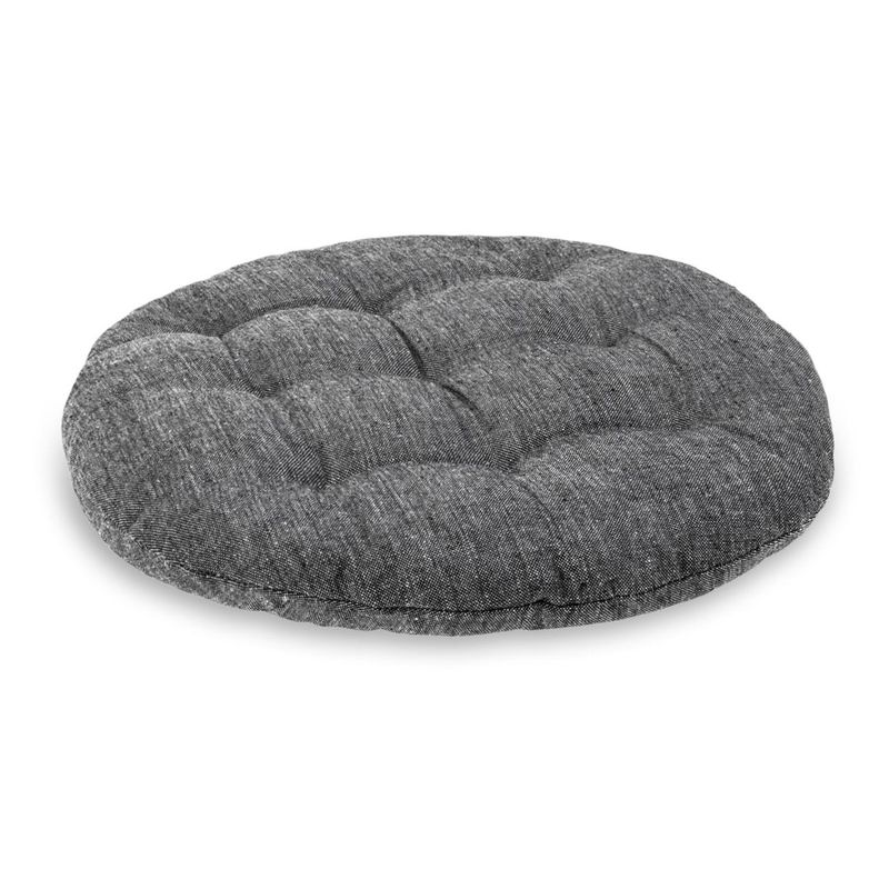 Casa si Gradina - Textile si covoare - Perne si pilote - Perne decorative - Perna scaun, model rotund, culoare gri, dimensiune 38 x 5cm, material bumbac - Infinity.ro