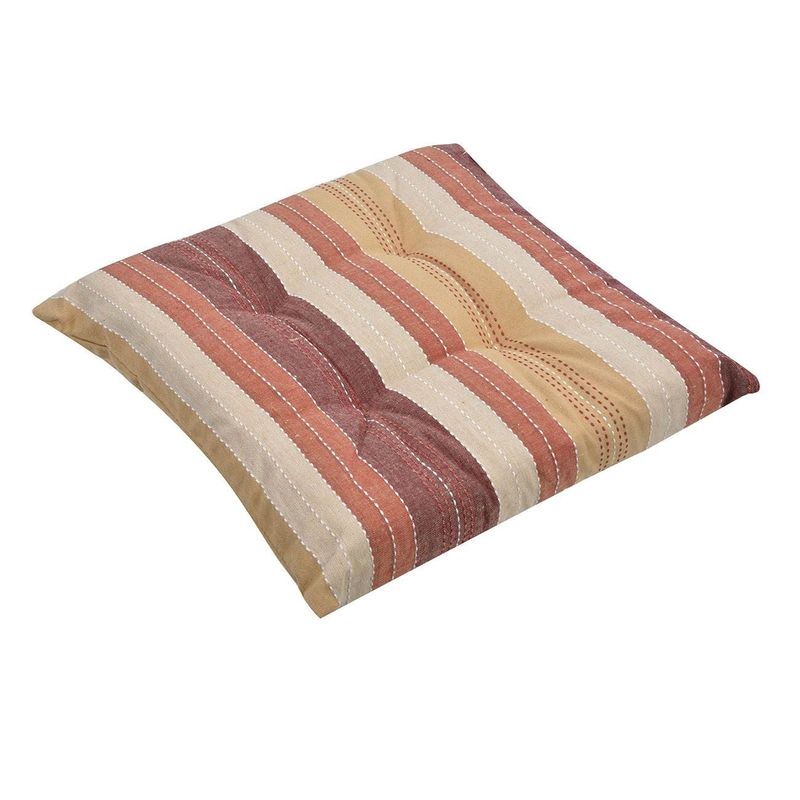 Casa si Gradina - Textile si covoare - Perne si pilote - Perne decorative - Perna scaun, 40x 40cm, dungi maro si bej, bumbac, poliester - Infinity.ro