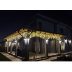 Casa si Gradina - Decoratiuni - Decoratiuni de sezon - Instalatie de Craciun 8 m Franj FLASH Alba Calda, 252 leduri, 9012WW - Infinity.ro
