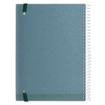 Carti si Birotica - Rechizite - Caiete - Caiete dictando - Caiet spirala college, 4 subiecte, culoare gri-verde, dimensiune b5, 128 file, coperta dura, elastic inclus - Infinity.ro