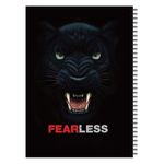 Carti si Birotica - Rechizite - Caiete - Caiete matematica - Caiet matematica, model pantera, a4, cu spirala, 4 subiecte, 128 file, culoare negru - Infinity.ro