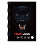 Carti si Birotica - Rechizite - Caiete - Caiete matematica - Caiet matematica, model pantera, a4, cu spirala, 4 subiecte, 128 file, culoare negru - Infinity.ro