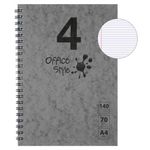 Carti si Birotica - Rechizite - Caiete - Caiete dictando - Caiet spirala a4, office style, 4 subiecte, file 140, coperta moale, culoare gri - Infinity.ro