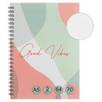 Carti si Birotica - Rechizite - Caiete - Caiete dictando - Caiet dictando spirala, good vibes, a5, 2 subiecte, 64 file, multicolor - Infinity.ro
