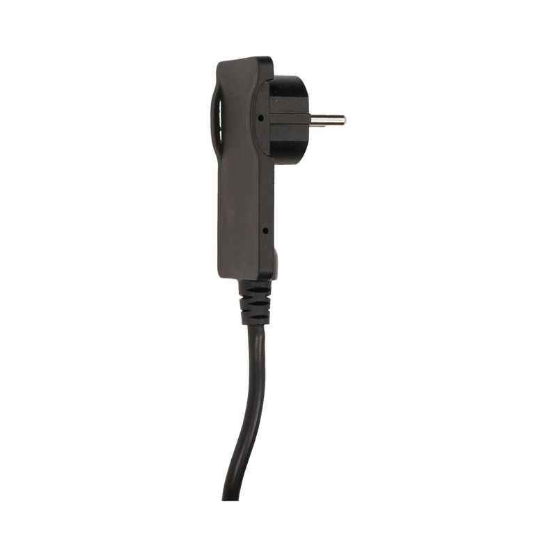 Casa si Gradina - Electrice - Accesorii electrice - Accesorii prize si intrerupatoare - Stecher extra slim cu maner ORNO OR-AE-1312/B, 250V, cablu 1.5m, negru - Infinity.ro