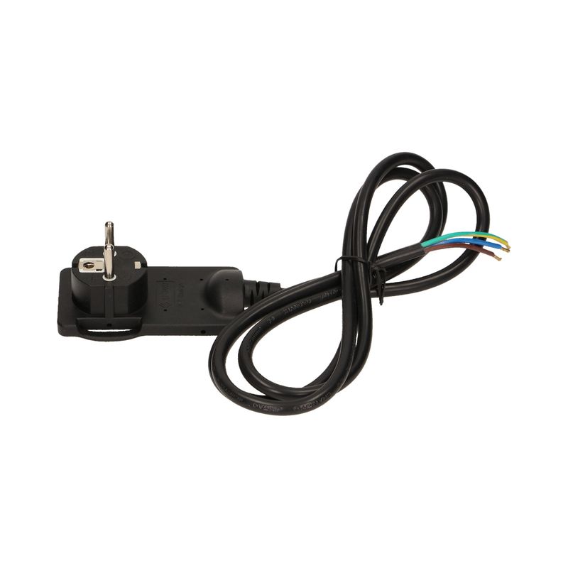 Casa si Gradina - Electrice - Accesorii electrice - Accesorii prize si intrerupatoare - Stecher extra slim cu maner ORNO OR-AE-1312/B, 250V, cablu 1.5m, negru - Infinity.ro