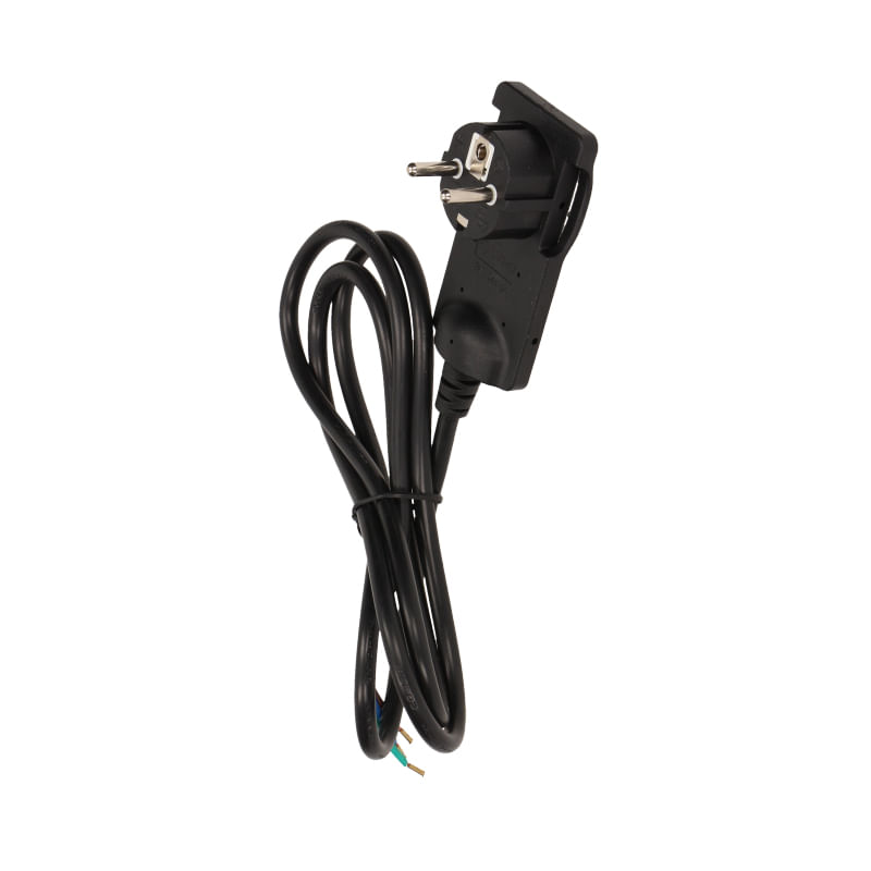 Casa si Gradina - Electrice - Accesorii electrice - Accesorii prize si intrerupatoare - Stecher extra slim cu maner ORNO OR-AE-1312/B, 250V, cablu 1.5m, negru - Infinity.ro