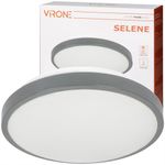 Casa si Gradina - Corpuri si surse de iluminat - Plafoniere, aplice si spoturi - Plafoniera VIRONE SELENE CL/2XE27-10MV/G, 2xE27, max. 2x60W, senzor de miscare, IP54, IK07, metal/plastic, gri - Infinity.ro
