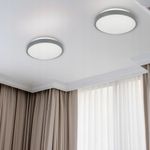 Casa si Gradina - Corpuri si surse de iluminat - Plafoniere, aplice si spoturi - Plafoniera VIRONE SELENE CL/2XE27-10MV/G, 2xE27, max. 2x60W, senzor de miscare, IP54, IK07, metal/plastic, gri - Infinity.ro