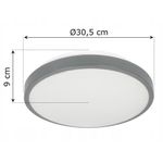 Casa si Gradina - Corpuri si surse de iluminat - Plafoniere, aplice si spoturi - Plafoniera VIRONE SELENE CL/2XE27-10MV/G, 2xE27, max. 2x60W, senzor de miscare, IP54, IK07, metal/plastic, gri - Infinity.ro