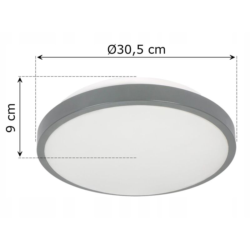 Casa si Gradina - Corpuri si surse de iluminat - Plafoniere, aplice si spoturi - Plafoniera VIRONE SELENE CL/2XE27-10MV/G, 2xE27, max. 2x60W, senzor de miscare, IP54, IK07, metal/plastic, gri - Infinity.ro