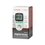 Casa si Gradina - Electrice - Prize - Priza programabila VIRONE DT-1(GS), schuko, 230V, 16A, 3680W, 12/24 ore, IP20, 16 programe, functie vara/iarna, alb - Infinity.ro