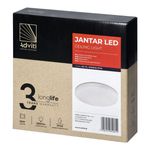 Casa si Gradina - Corpuri si surse de iluminat - Plafoniere, aplice si spoturi - Plafoniera ADVITI Jantar AD-PL-6468WLPM4, LED, 18W, 1880lm, IP54, 4000K, IK08, metal/pvc, alb - Infinity.ro