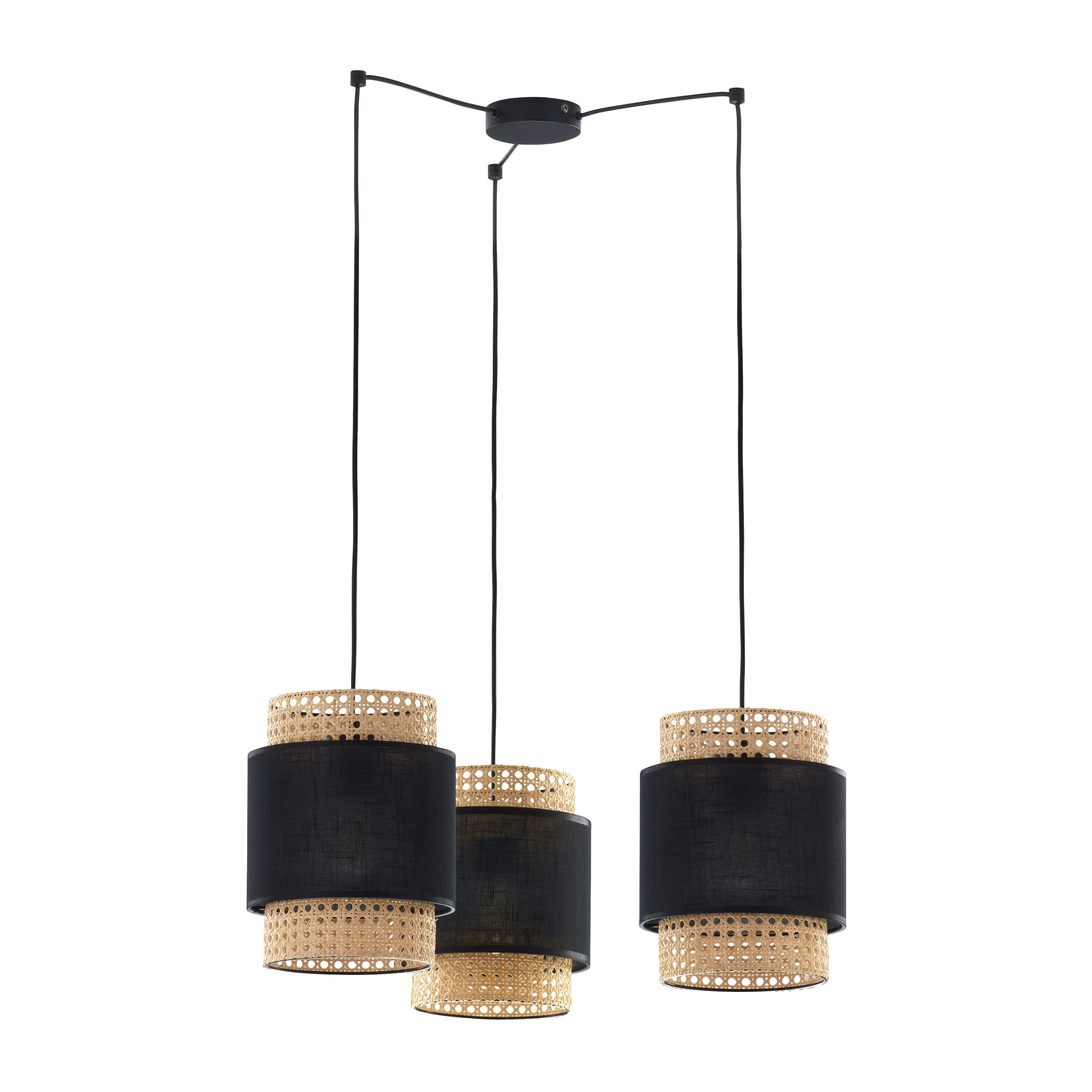 Corp de iluminat suspendat ADVITI Lana 3p AD-LD-6239BE27T, E27, maxim 3 x 60W, negru