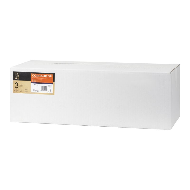 Casa si Gradina - Corpuri si surse de iluminat - Lustre si pendule - Corp de iluminat suspendat ADVITI Corrado 3p AD-LD-6213GGE14S, E14, maxim 3 x 40W, crom - Infinity.ro