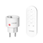 Casa si Gradina - Electrice - Prize - Mini priza wireless VIRONE RS-10(GS), 2300W, schuko, IP20, telecomanda, alba - Infinity.ro