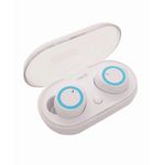 TV, Audio-Video si Foto - Portabile audio - Casti audio - Casti audio in ear iLike IBE01, wireless, Bluetooth 5.0, IPX4, Extra Bass, toc de incarcare, alb/albastru - Infinity.ro