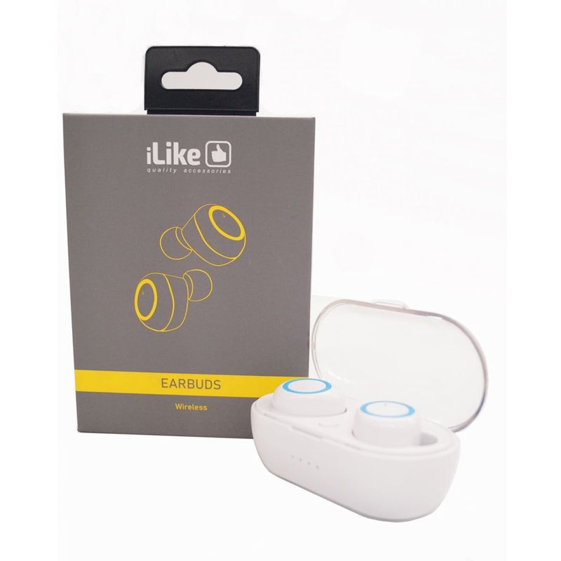 TV, Audio-Video si Foto - Portabile audio - Casti audio - Casti audio in ear iLike IBE01, wireless, Bluetooth 5.0, IPX4, Extra Bass, toc de incarcare, alb/albastru - Infinity.ro