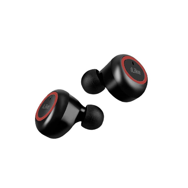 TV, Audio-Video si Foto - Portabile audio - Casti audio - Casti audio in ear iLike IBE01, wireless, Bluetooth 5.0, IPX4, Extra Bass, toc de incarcare, negru/rosu - Infinity.ro