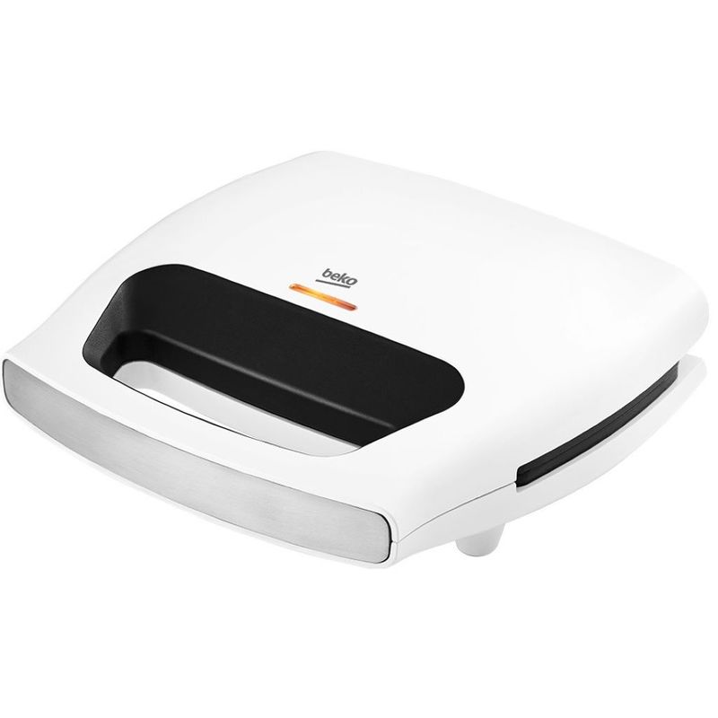 Electronice si Electrocasnice - Electrocasnice bucatarie - Preparare paine - Sandwich-maker - Sandwich maker Beko SWM2971W, 750 W, 2 felii, Alb - Infinity.ro