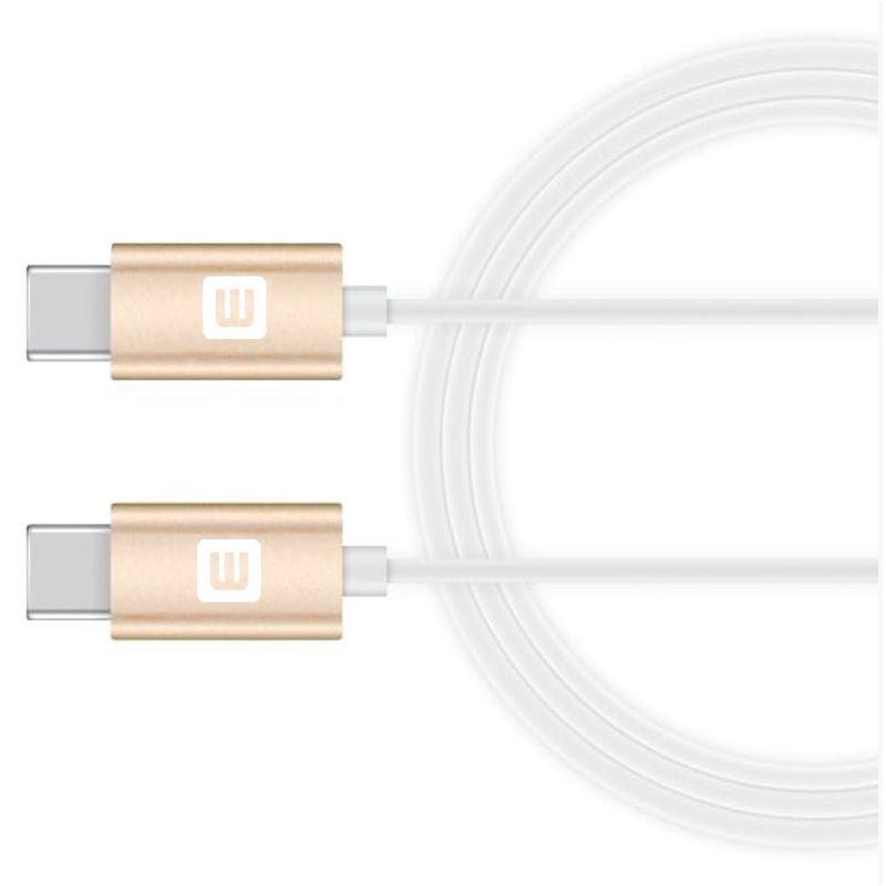 Laptop, Telefoane si Tablete - Telefoane mobile si accesorii - Accesorii Telefoane - Cabluri si adaptoare telefoane - Cablu de date/incarcare Evelatus TPC03, USB C - USB - C, lungime 1 m, alb/auriu - Infinity.ro
