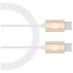 Laptop, Telefoane si Tablete - Telefoane mobile si accesorii - Accesorii Telefoane - Cabluri si adaptoare telefoane - Cablu de date/incarcare Evelatus TPC03, USB C - USB - C, lungime 1 m, alb/auriu - Infinity.ro