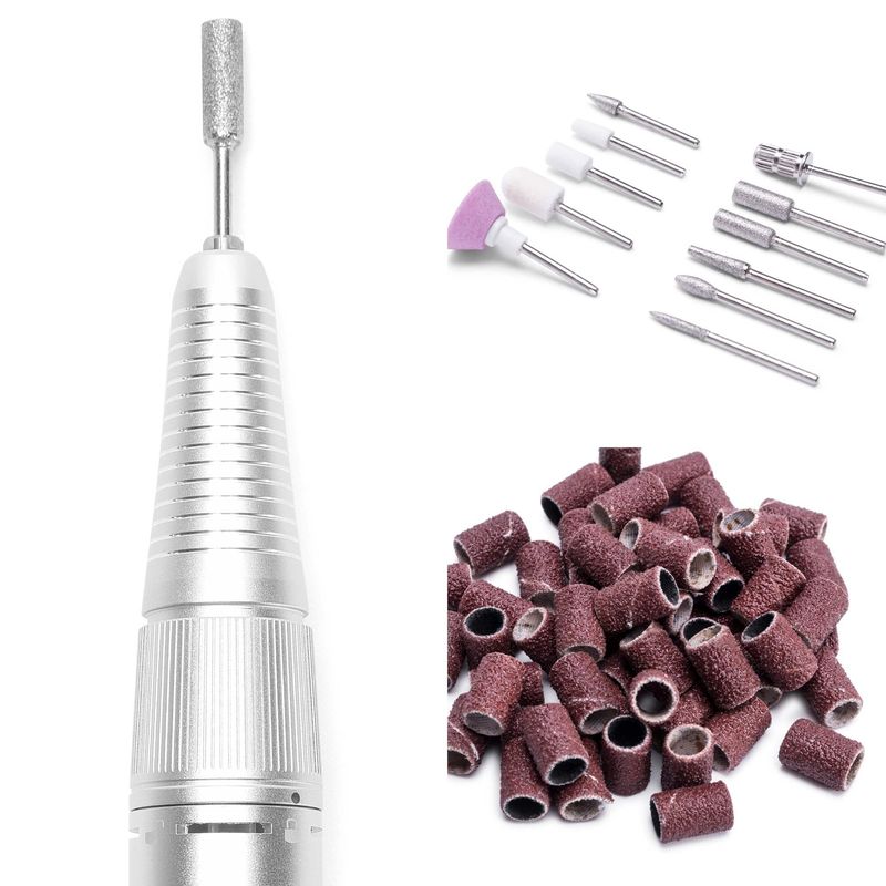 Ingrijire personala si Cosmetice - Aparate & accesorii ingrijire personala - Aparate cosmetice - Aparate pentru manichiura-pedichiura - Freza electrica profesionala pentru unghii RIO NASP, 30000 rpm, aluminiu, directie duala, 11 accesorii, afisaj LCD - Infinity.ro