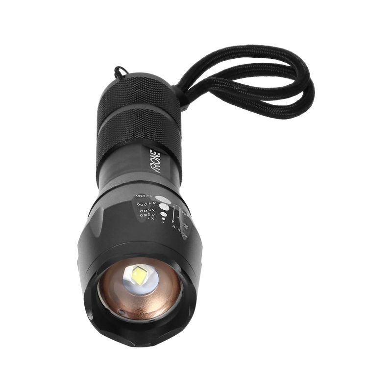 Casa si Gradina - Corpuri si surse de iluminat - Iluminat exterior - Lanterne - Lanterna LED VIRONE LT-5, 10W, 800 lm, 3 x AAA, 5 moduri de lucru, zoom negru - Infinity.ro
