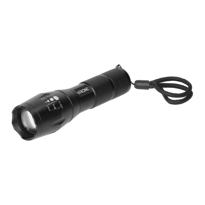 Casa si Gradina - Corpuri si surse de iluminat - Iluminat exterior - Lanterne - Lanterna LED VIRONE LT-5, 10W, 800 lm, 3 x AAA, 5 moduri de lucru, zoom negru - Infinity.ro