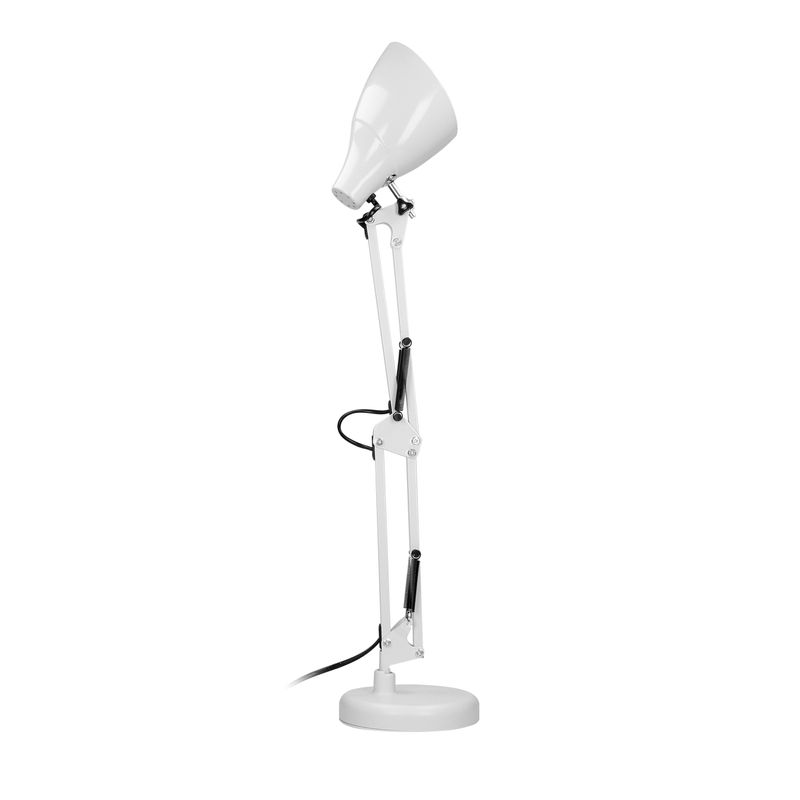 Casa si Gradina - Corpuri si surse de iluminat - Veioze si lampi - Veioze - Lampa de birou VIRONE DIAN DL-1/W, E27, 60 W, 3 articulatii mobile, cablu 110 cm cu comutator, otel, alb - Infinity.ro