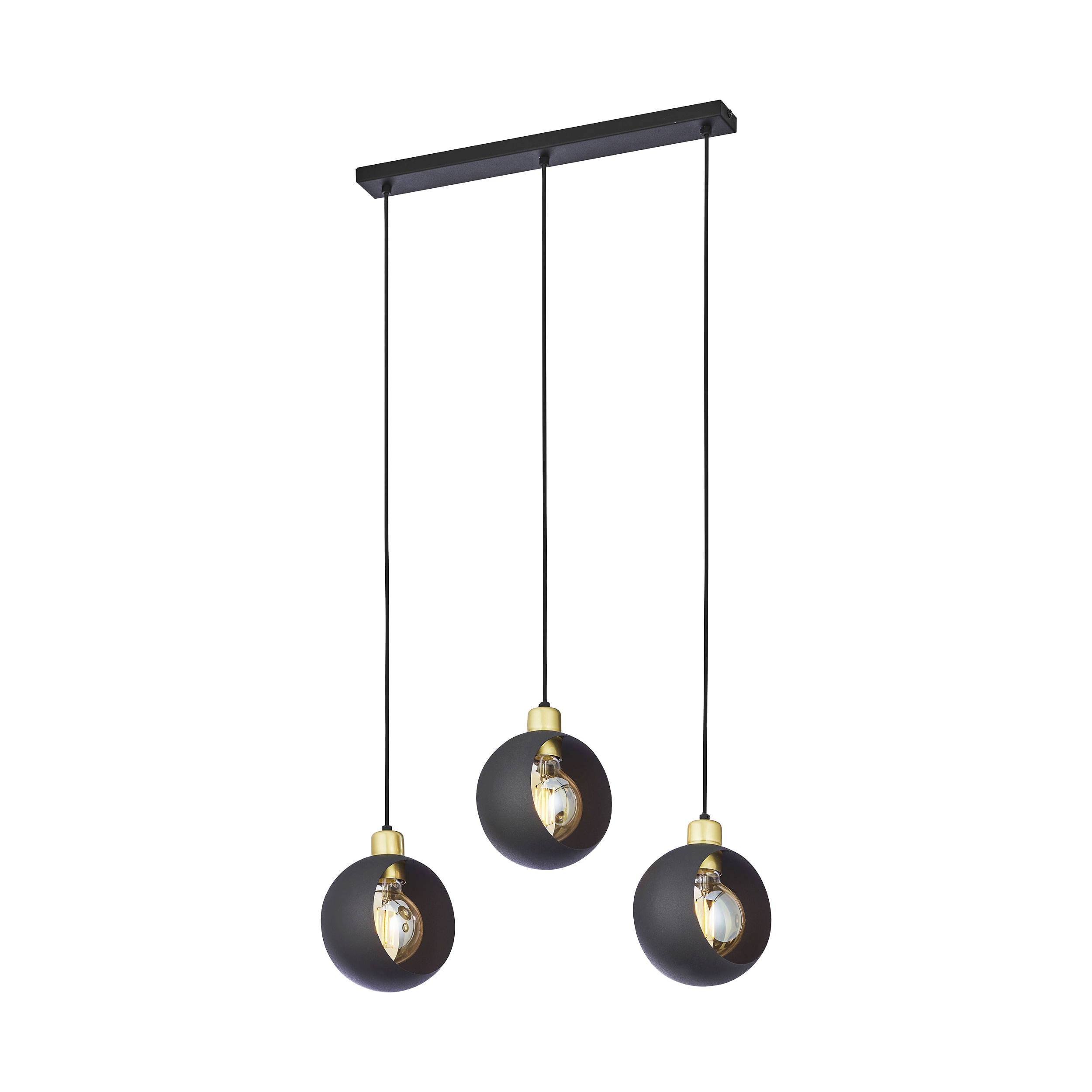 Corp de iluminat suspendat ADVITI Jala 3p AD-LD-6226BE27M, E27, maxim 3 x 15W, negru