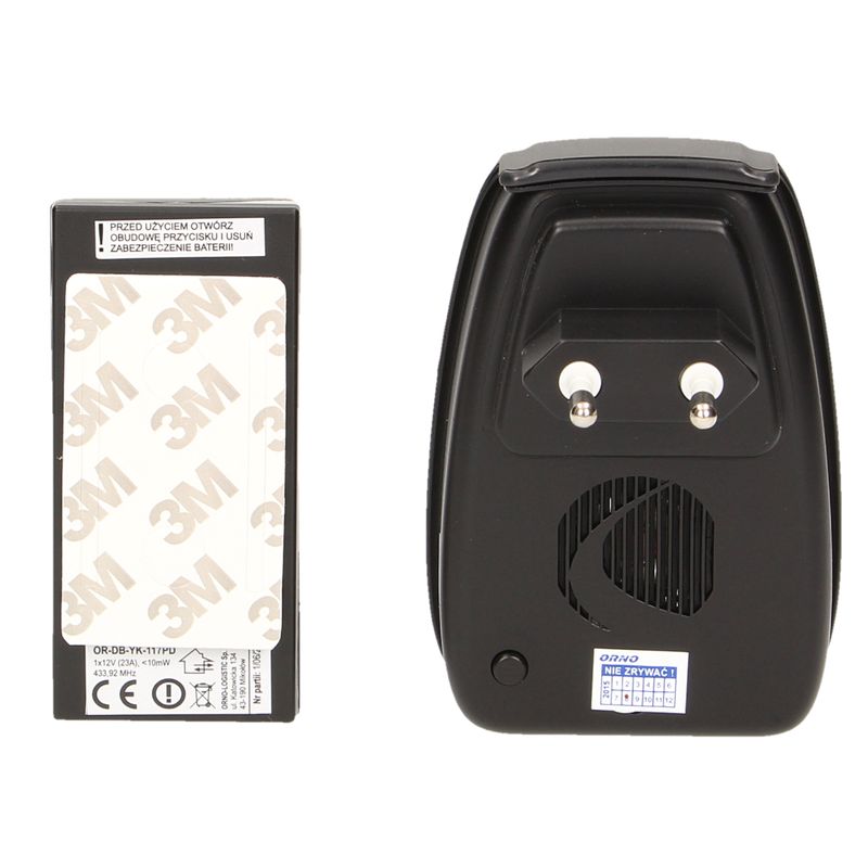 Casa si Gradina - Electrice - Accesorii electrice - Sonerii electrice - Sonerie wireless ORNO Home Opera AC OR-DB-YK-117, 100m, 36 tonuri, 90 dB, IP20/IP40, Negru - Infinity.ro