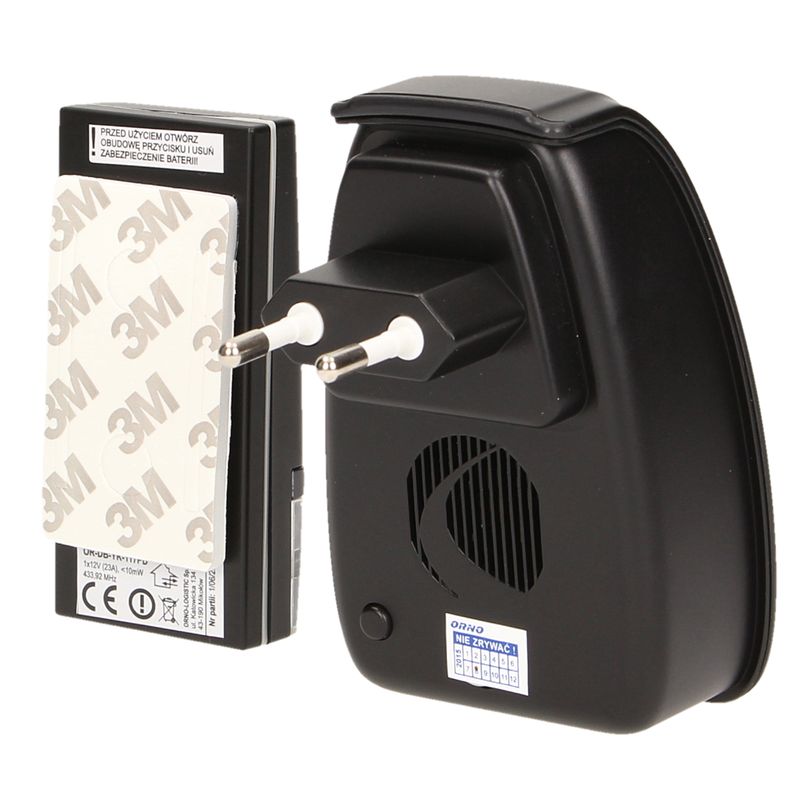 Casa si Gradina - Electrice - Accesorii electrice - Sonerii electrice - Sonerie wireless ORNO Home Opera AC OR-DB-YK-117, 100m, 36 tonuri, 90 dB, IP20/IP40, Negru - Infinity.ro