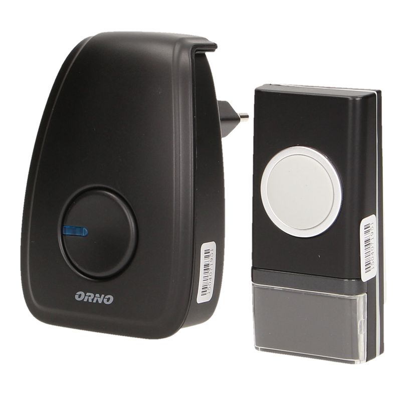 Casa si Gradina - Electrice - Accesorii electrice - Sonerii electrice - Sonerie wireless ORNO Home Opera AC OR-DB-YK-117, 100m, 36 tonuri, 90 dB, IP20/IP40, Negru - Infinity.ro
