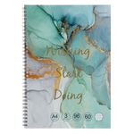 Carti si Birotica - Rechizite - Caiete - Caiete matematica - Caiet matematica, model marble, separatoare 3 subiecte, 96 file, a4, verde - Infinity.ro