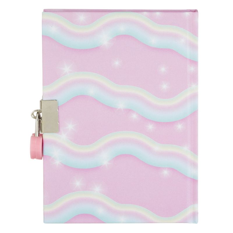 Carti si Birotica - Papetarie - Agende si calendare - Agende si carnete - Agenda cu lacat, unicorn, coperta roz, format a5, 80 file - Infinity.ro