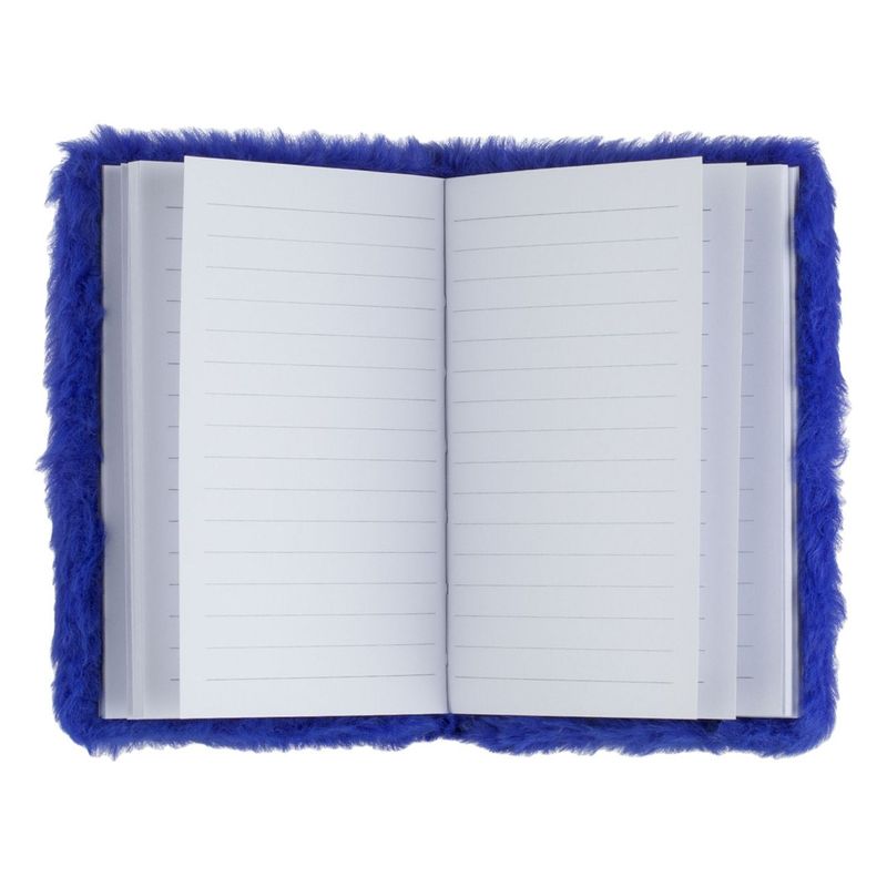 Carti si Birotica - Papetarie - Agende si calendare - Agende si carnete - Carnet notite a6, monstru, coperta imitatie blana, albastru, 80 file - Infinity.ro