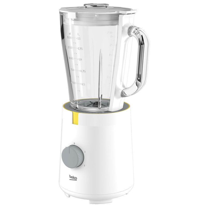 Electronice si Electrocasnice - Electrocasnice bucatarie - Mixere, tocatoare & roboti de bucatarie - Blendere si mini tocatoare - Blender Beko TBN62608W, 1.5 l, 600W, 2 trepte, 4 cutite, functie pulse, alb - Infinity.ro
