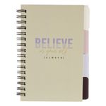 Carti si Birotica - Papetarie - Agende si calendare - Agende si carnete - Carnet notite, a6, spirala, separatoare materii, coperta moale bej, 80 file - Infinity.ro