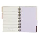 Carti si Birotica - Papetarie - Agende si calendare - Agende si carnete - Carnet notite, a6, spirala, separatoare materii, coperta moale bej, 80 file - Infinity.ro