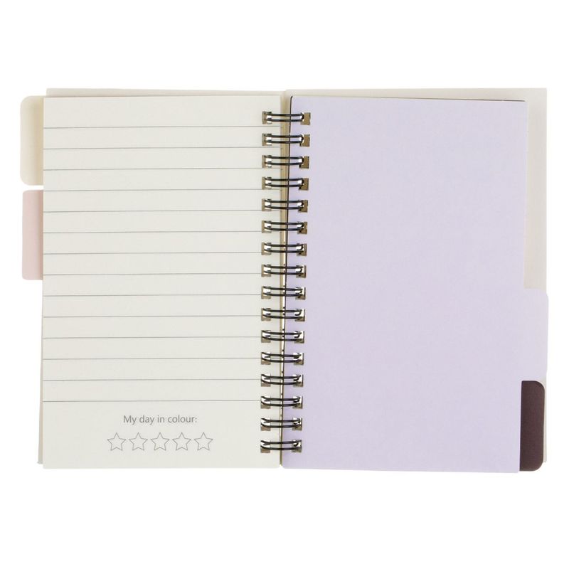 Carti si Birotica - Papetarie - Agende si calendare - Agende si carnete - Carnet notite, a6, spirala, separatoare materii, coperta moale bej, 80 file - Infinity.ro