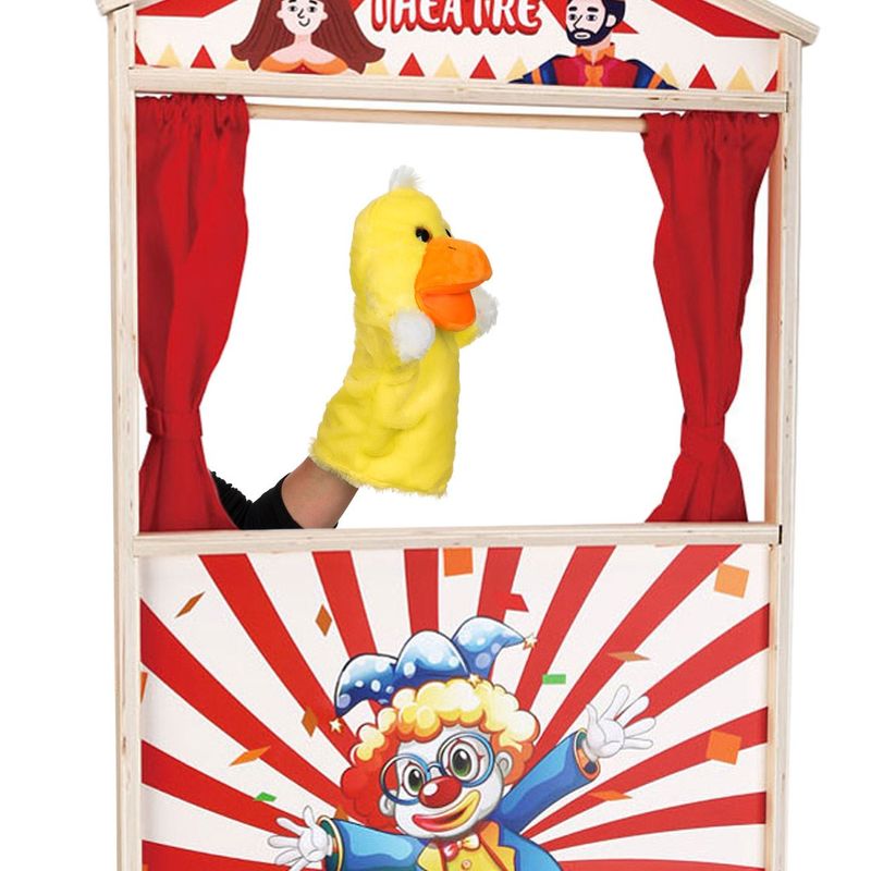 Jucarii, Copii si Bebe - Jucarii si jocuri - Figurine - Figurina teatru papusi, model rata, culoare galbena, material poliester, dimensiune 28cm - Infinity.ro