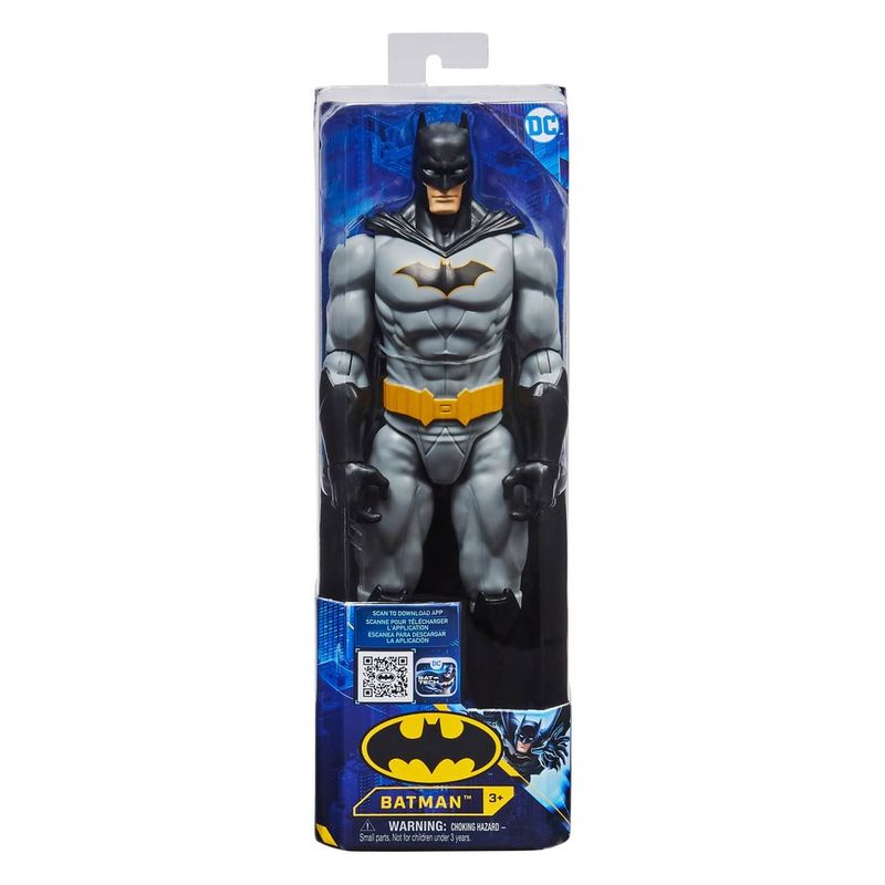 Jucarii, Copii si Bebe - Jucarii si jocuri - Figurine - Figurina actiune spin master, batman, 30 cm, capa textila, articulatii mobile, gri-negru - Infinity.ro