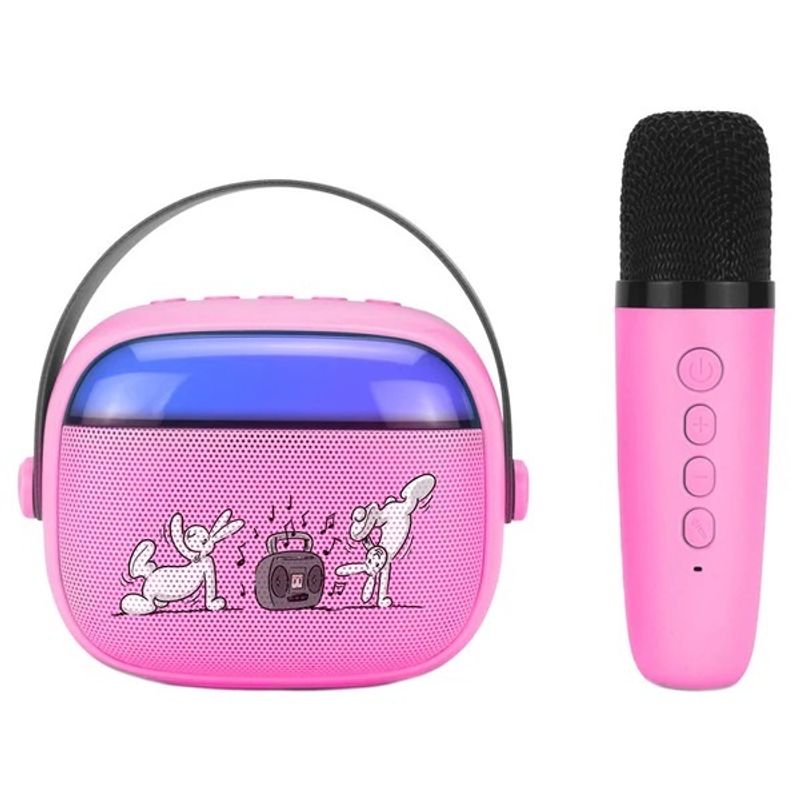 TV, Audio-Video si Foto - Portabile audio - Boxe portabile - Boxa portabila pentru copii GoGEN BOB A BOBEK PARTY, 3.2 W, USB, Micro SD, microfon fara fir, 3.7V / 1200mAh , roz - Infinity.ro