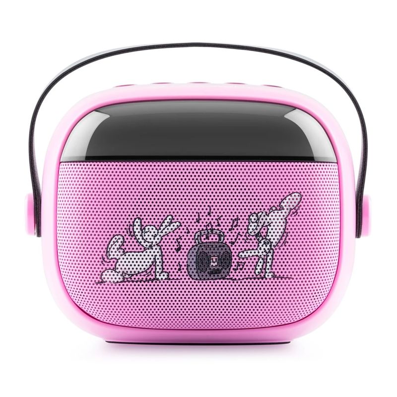 TV, Audio-Video si Foto - Portabile audio - Boxe portabile - Boxa portabila pentru copii GoGEN BOB A BOBEK PARTY, 3.2 W, USB, Micro SD, microfon fara fir, 3.7V / 1200mAh , roz - Infinity.ro