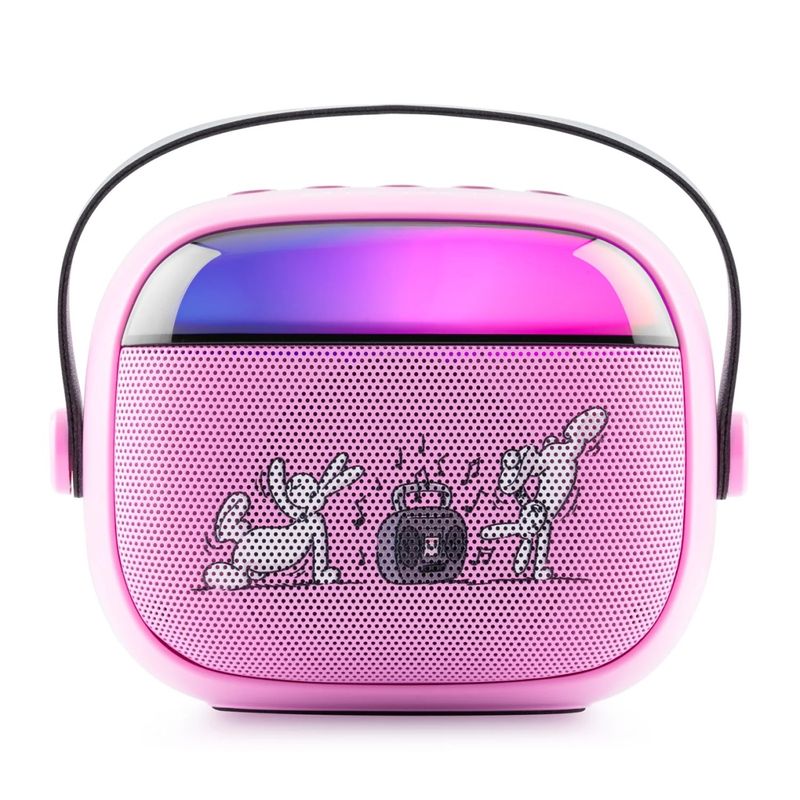 TV, Audio-Video si Foto - Portabile audio - Boxe portabile - Boxa portabila pentru copii GoGEN BOB A BOBEK PARTY, 3.2 W, USB, Micro SD, microfon fara fir, 3.7V / 1200mAh , roz - Infinity.ro
