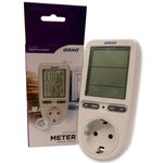 Casa si Gradina - Electrice - Accesorii electrice - Aparate de masura si control - Calculator de energie ORNO OR-WAT-435(GS), cu afisaj LCD, schuko, 3680W, IP20, 16A, 230V, Alb - Infinity.ro