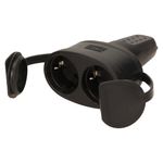 Casa si Gradina - Electrice - Prize - Cupla dubla de cauciuc, 2XSchucko, 2x250V AC/ 16A; IP 44 - Infinity.ro