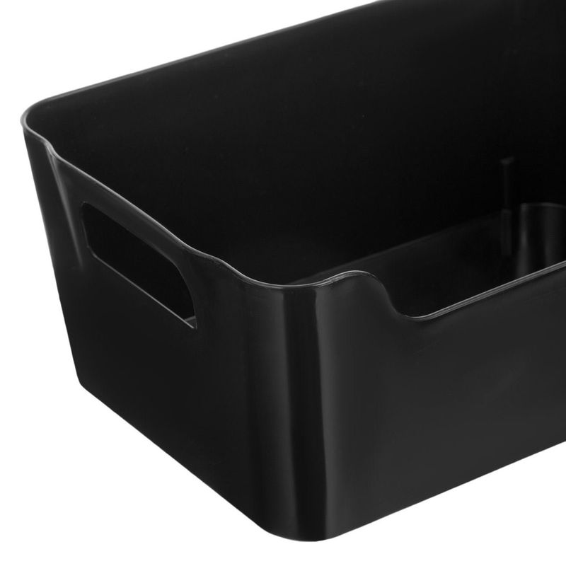 Casa si Gradina - Mobilier - Organizare si depozitare - Cutii depozitare - Cos depozitare plastic, negru, capacitate 1,8l, cu manere - Infinity.ro